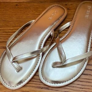 J. Crew Metallic Gold Sandals
